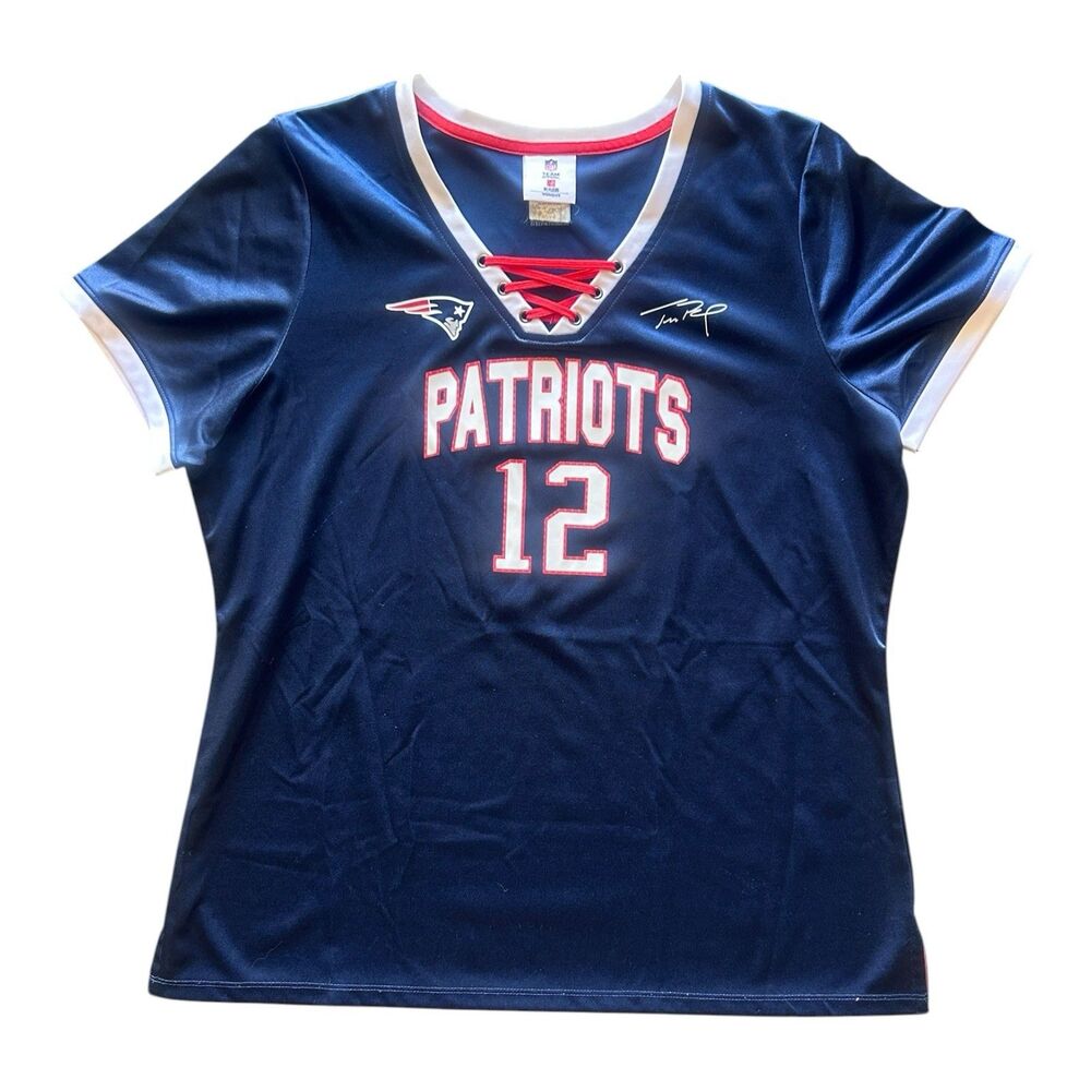 Tom Brady #12 New England Patriots Women’s NFL Jersey Shirt Size XL EUC